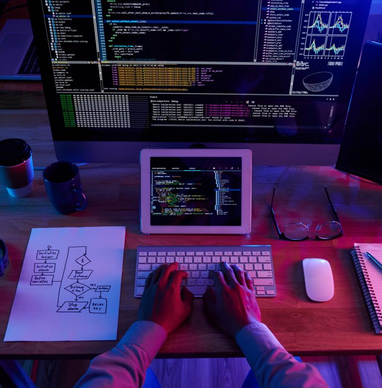 Programmer Developer following scheme when programming at his workplace